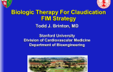 Biologic Therapy For Claudication FIM Strategy
