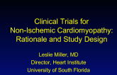 Clinical Trials for Non-Ischemic Cardiomyopathy: Rationale and Study Design