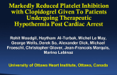 Markedly Reduced Platelet Inhibition with Clopidogrel Given To Patients Undergoing Therapeutic Hypothermia Post Cardiac Arrest