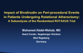 Impact of bivalirudin on peri-procedural events in patients undergoing rotational atherectomy: a subanalysis of the randomized ROTAXUS trial