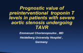 Prognostic value of preinterventional  troponin T levels in patients with severe aortic stenosis undergoing  TAVR