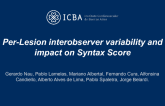 Per-Lesion Inter-observer Variability and Impact on Syntax Score