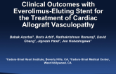 Clinical Outcomes with Everolimus-Eluting Stent for the Treatment of Cardiac Allograft Vasculopathy