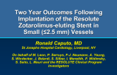 Two Year Outcomes Following Implantation of the Resolute Zotarolimus-eluting Stent in Vessels ?2.5 mm Diameter