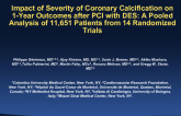 Impact of Moderate and Severe Coronary Calcification on 1-Year Outcomes after PCI with DES: A Pooled Analysis of 11,651 Patients from 14 Randomized Trials