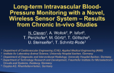 Long-term Intravascular Blood-Pressure Monitoring with a Novel, Wireless Sensor System – Results from Chronic In-vivo Studies