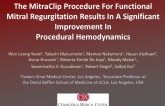 The MitraClip Procedure For Functional Mitral Regurgitation Results In A Significant Change In Procedural Hemodynamics.