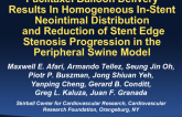 Paclitaxel Balloon Delivery Results In Homogeneous In-Stent Neointimal Distribution and Reduction of Stent Edge Stenosis Progression in the Peripheral Swine Model