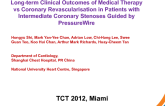 Long-term Clinical Outcomes of Medical Therapy Versus Coronary Revascularisation in Patients with Intermediate Stenoses Guided by Pressure Wire(2)