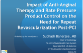 Impact of Anti-anginal Therapy and Rate Pressure Product Control on the Need for Repeat Revascularization Post-PCI