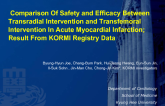 Comparison of safety and efficacy between transradial intervention (TRI) and transfemoral intervention (TFI) in acute myocardial infarction; result from KORMI registry data