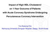 Impact of High High-Density Lipoprotein-Cholesterol on 1-year Outcome of Patients With Acute Coronary Syndrome Undergoing Percutaneous Coronary Intervention
