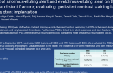 The impact of sirolimus-eluting stent and evelolimus-eluting stent on the in-stent restenosis and stent fracture; evaluating  peri-stent contrast staining lesions after...