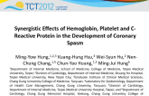 Synergistic Effects of Hemoglobin, Platelet and C-Reactive Protein in the Development of Coronary Spasm
