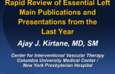 Rapid Review of All Essential Left Main Publications and Abstracts from the Last Year