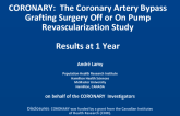 CORONARY: The Coronary Artery Bypass Grafting Surgery Off or On Pump Revascularization Study: Results at 1 Year