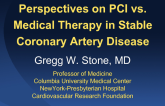 Perspectives on PCI vs. Medical Therapy in Stable Coronary Artery Disease