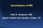Quantification of MR