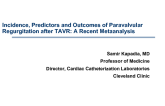 Incidence, Predictors, and Outcomes of Paravalvular Regurgitation After TAVR: A Recent Meta-Analysis