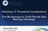 The 3M Approach to TAVR Permits Safe Next Day Discharge in High Risk Patients