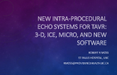 New Intraprocedural Echo Systems for TAVR: 3-D, ICE, Micro, and New Software