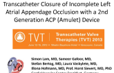 Transcatheter Closure of Incomplete Left Atrial Appendage Occlsuion (Previous Watchman LAA Occluder) - Implantation of a 2nd Generation ACP (Amulet) Device