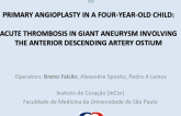 Primary Angioplasty in a Four-Year-Old Child: Acute Thrombosis in Giant Aneurysm Involving the Anterior Descending Artery Ostium