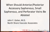 When Should Anterior/Posterior Accessory Saphenous, Small Saphenous, and Perforator Veins Be Ablated