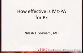 How Effective is IV t-PA For PE?