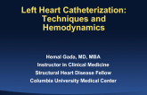 Left Heart Catheterization: Technique and Hemodynamics