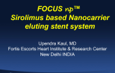 FOCUS np: A Nanoparticle-based Siroliumus-eluting Stent and Balloon