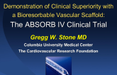 Demonstration of Clinical Superiority with a Bioresorbable Vascular Scaffold: The ABSORB IV Clinical Trial