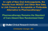 Pharmacotherapy Remains the Standard of Care Absent New Randomized Data!