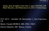 Deep-dive Insights from the 5-year SYNTAX Left Main Results, and Relevance to 2013 Technology