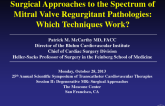 Surgical Approaches to the Spectrum of Mitral Valve Regurgitant Pathologies: Which Techniques Work?