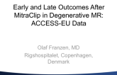 Early and Late Outcomes After MitraClip in Degenerative MR: ACCESS-EU Data