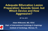 Adequate Bifurcation Lesion Preparation: Sounds Good, but Which Device and How Aggressive?