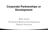 Corporate Partnerships or Development