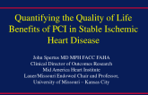 Quantifying the Quality-of-Life Benefits of PCI in Stable Ischemic Heart Disease