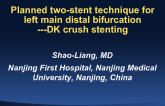 Planned 2-stent Technique Case Presentation case #2: DK Crush