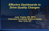 Effective Dashboards to Drive Quality Changes