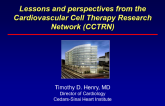 Accomplishments of the NIH-Sponsored Cell Therapy Network