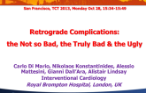 Retrograde Complications: The Not so Bad, the Truly Bad and the Ugly