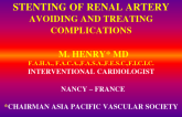 Stenting of the Renal Artery: Avoiding and Treating Complications