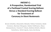 PATENT-C: A Prospective, Randomized Trial of a Paclitaxel-Coated Scoring Balloon vs. a Standard Balloon for Treatment of Coronary In-Stent Restenosis