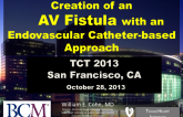 TVA-FLEX: Safety and Efficacy of Percutaneous Autogenous Arteriovenous Fistula Creation