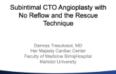 Subintimal CTO Angioplasty with No Reflow and the Rescue Technique