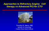 Approaches to Refractory Angina: Cell Therapy vs Advanced PCI for CTO