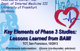 Key Elements of Phase 3 Studies: Lessons Learned from BAMI