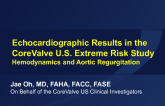Echocardiographic Results in the CoreValve US Extreme Risk Study: Hemodynamics and Aortic Regurgitation
